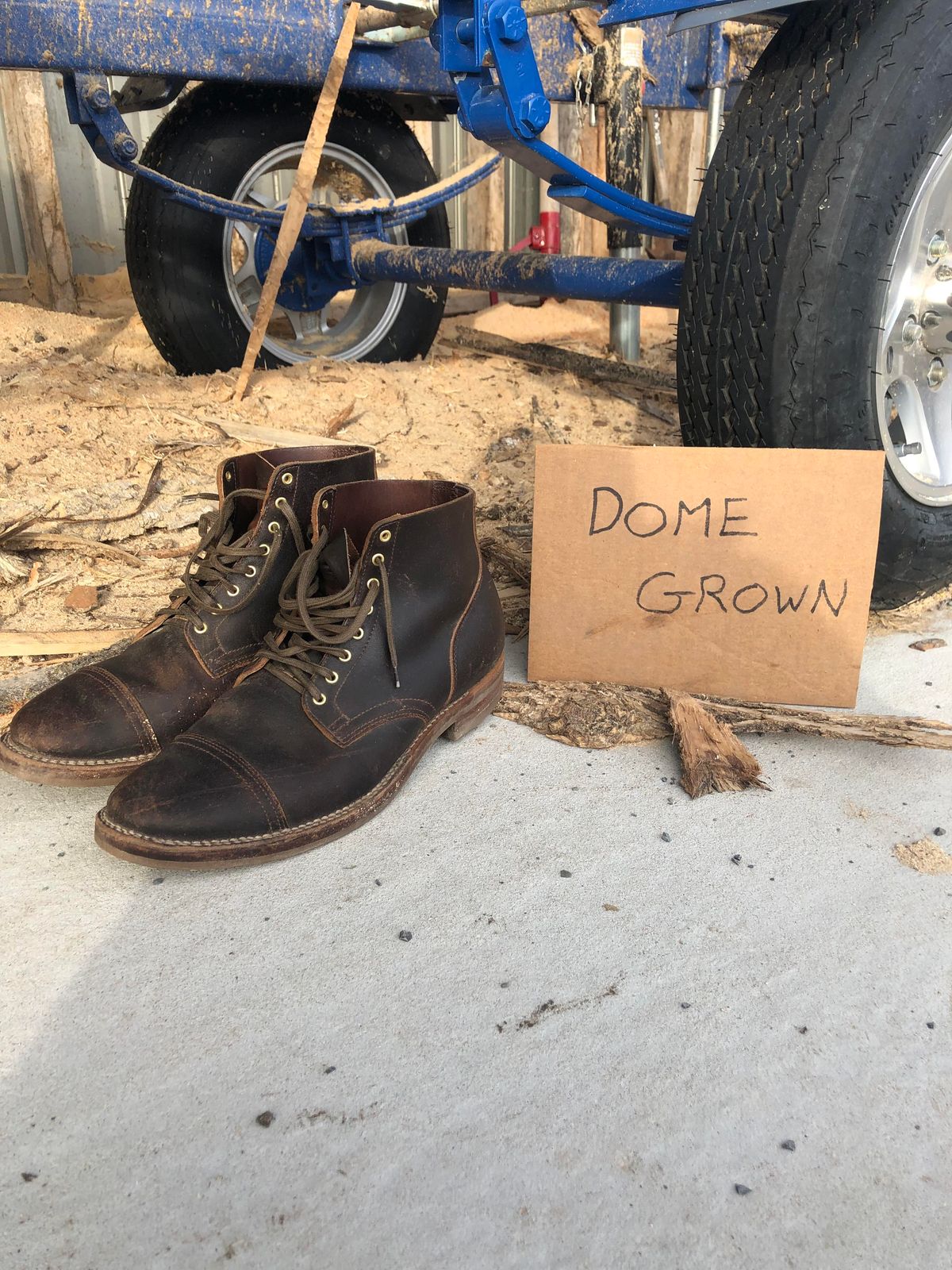 Photo by amvoith on November 4, 2023 of the Viberg Service Boot in Horween Brown Waxed Flesh.