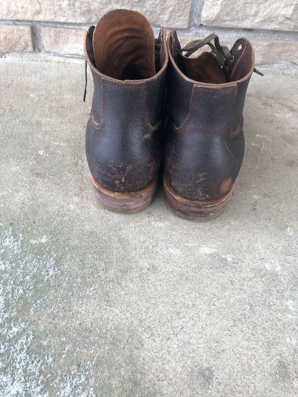 Photo by amvoith on December 5, 2023 of the Viberg Service Boot in Horween Brown Waxed Flesh.