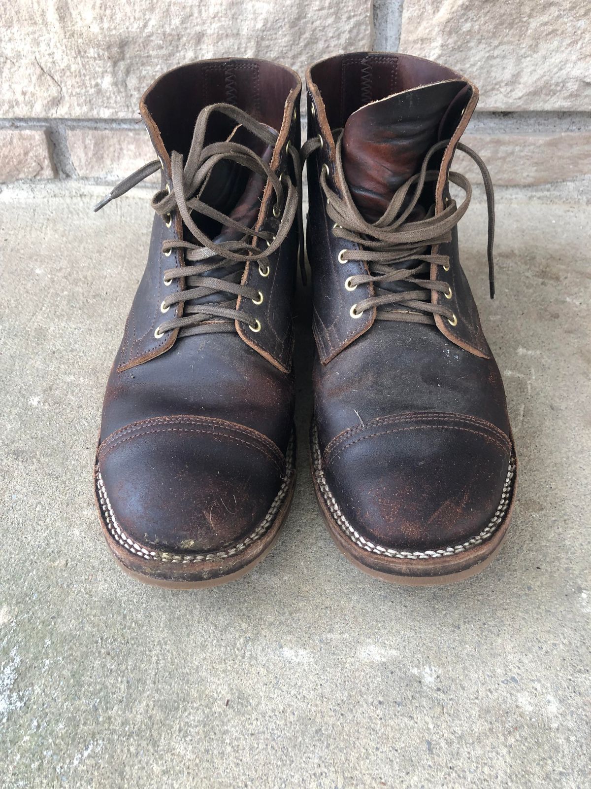 Photo by amvoith on December 5, 2023 of the Viberg Service Boot in Horween Brown Waxed Flesh.