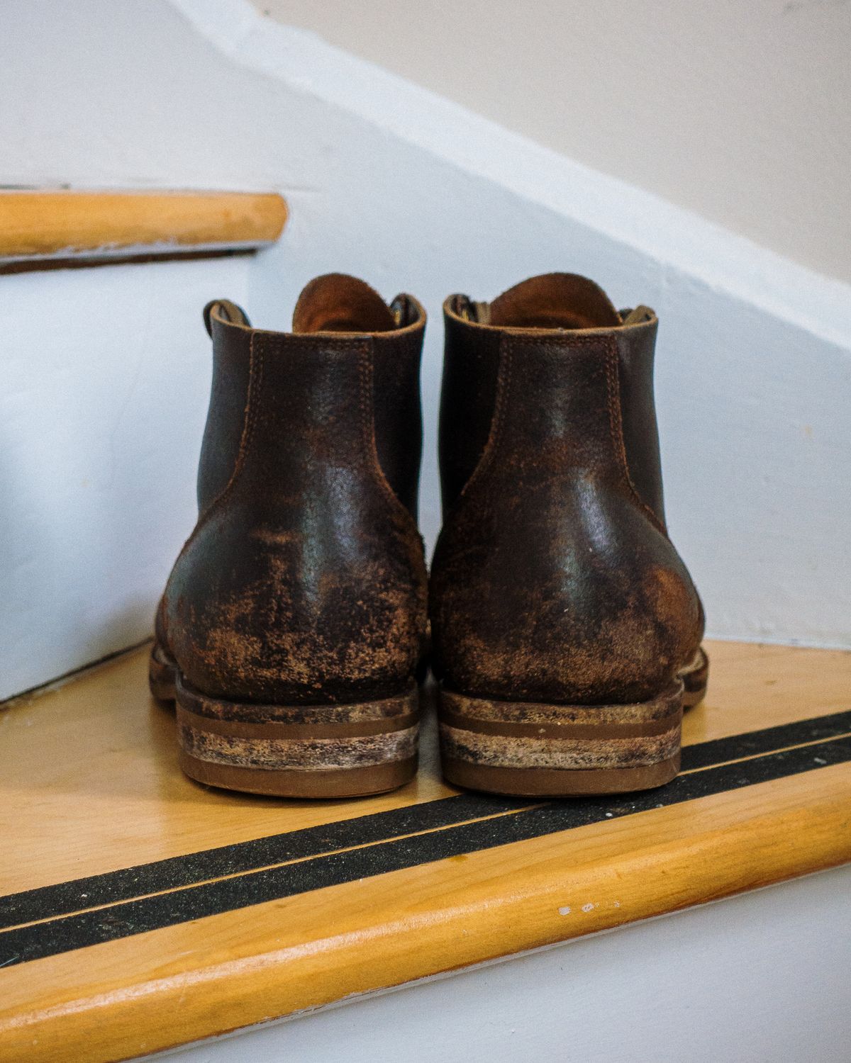 Photo by amvoith on February 4, 2024 of the Viberg Service Boot in Horween Brown Waxed Flesh.