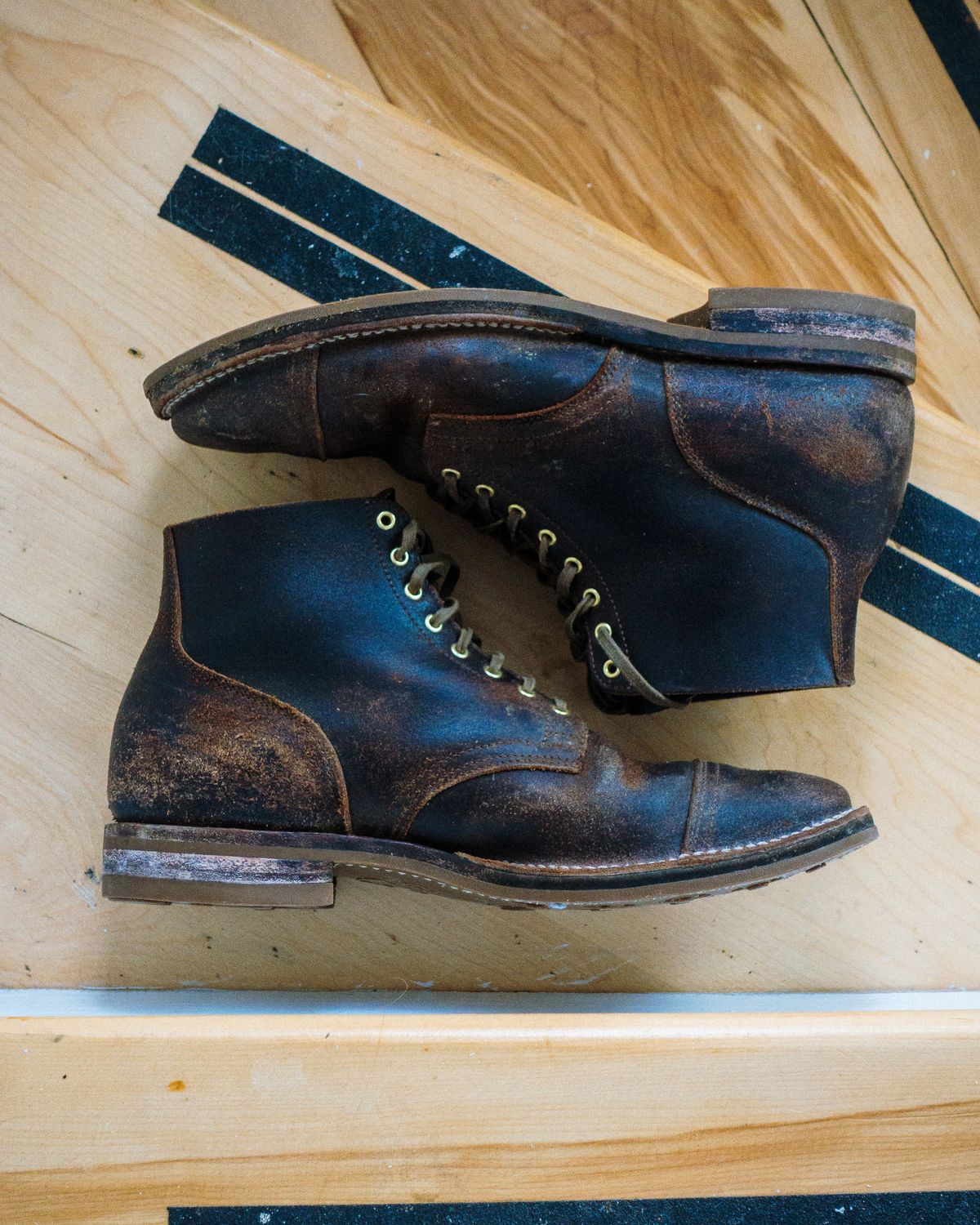 Photo by amvoith on February 4, 2024 of the Viberg Service Boot in Horween Brown Waxed Flesh.