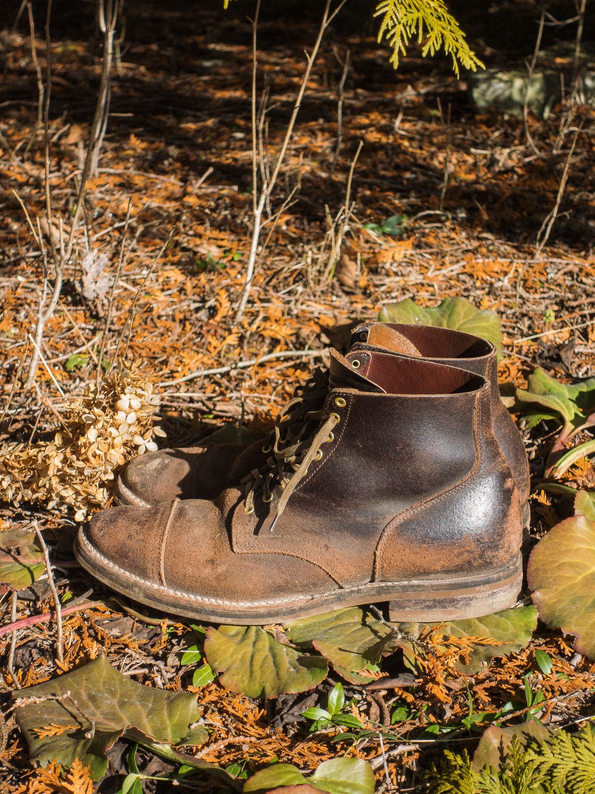 Photo by amvoith on March 2, 2024 of the Viberg Service Boot in Horween Brown Waxed Flesh.