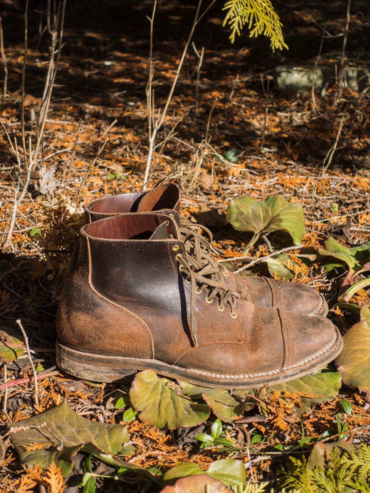 Photo by amvoith on March 2, 2024 of the Viberg Service Boot in Horween Brown Waxed Flesh.