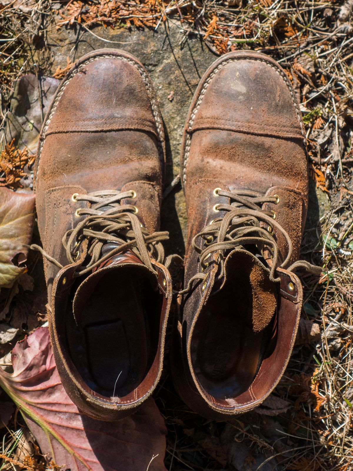 Photo by amvoith on March 2, 2024 of the Viberg Service Boot in Horween Brown Waxed Flesh.