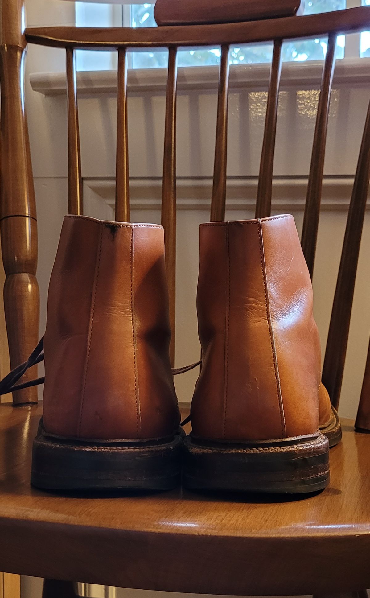 Photo by Blmader on September 3, 2022 of the Grant Stone Cap Toe Boot in D'Annonay British Tan Calf.