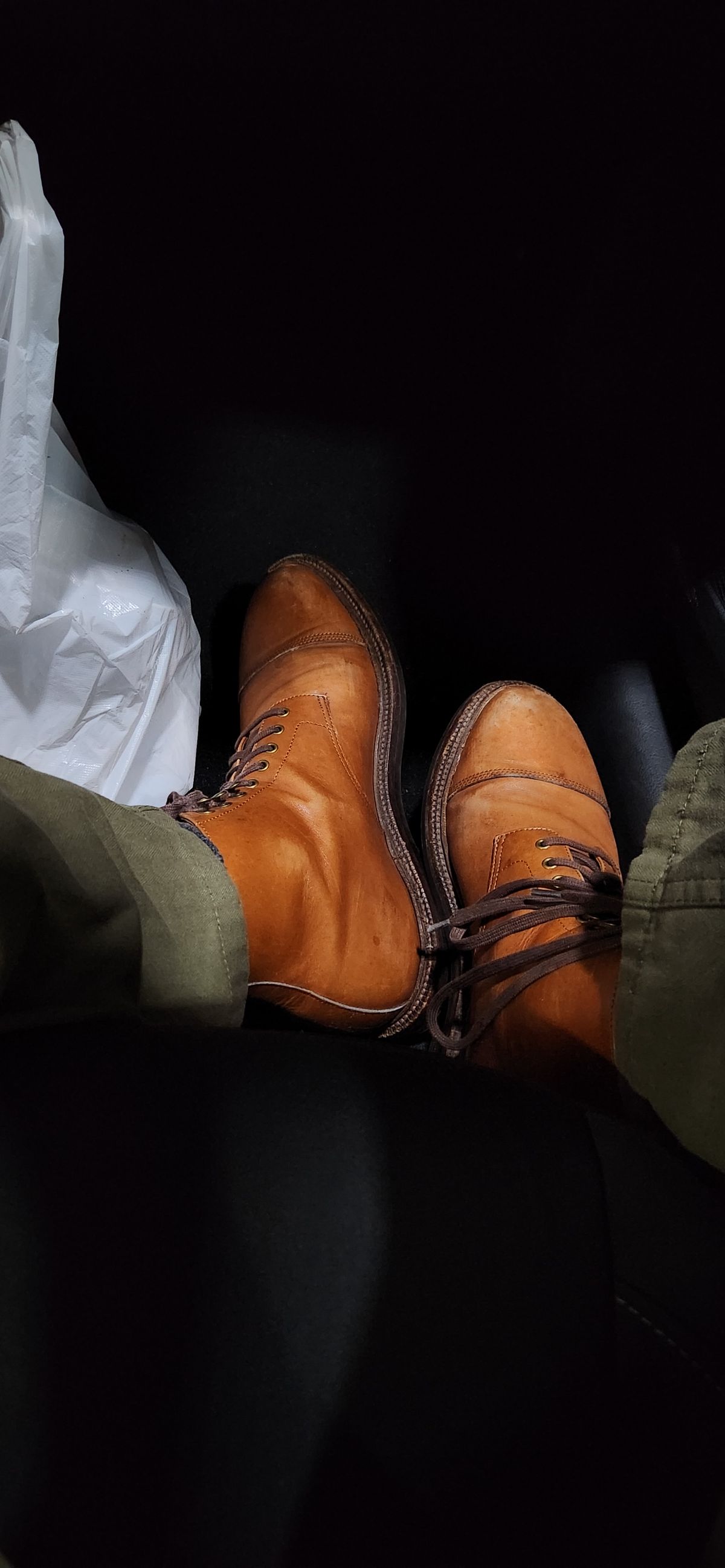 Photo by Blmader on September 12, 2023 of the Grant Stone Cap Toe Boot in D'Annonay British Tan Calf.