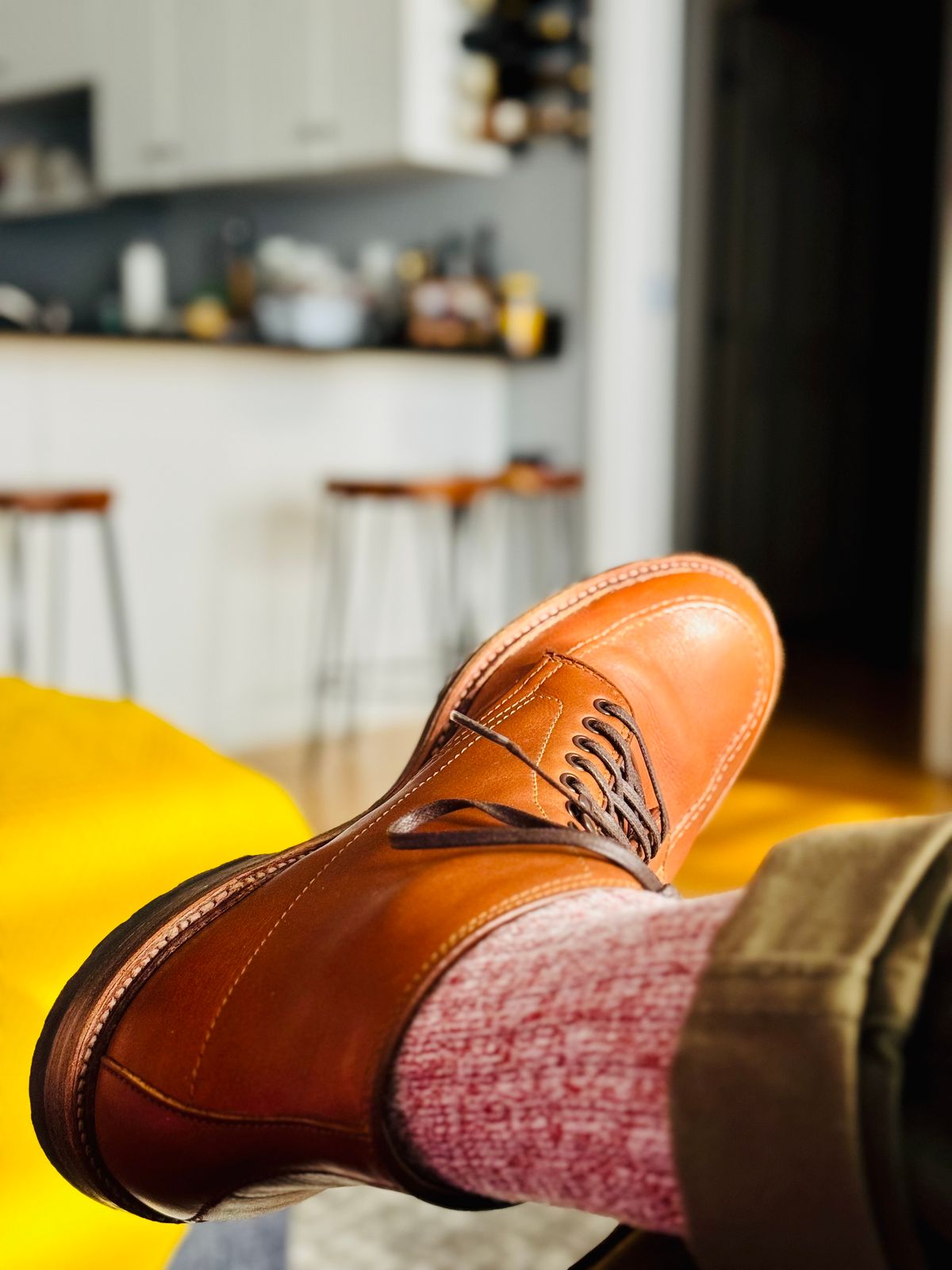 Photo by ACepero on July 6, 2025 of the Alden Indy Boot in Saddle Tan Calf Skin.