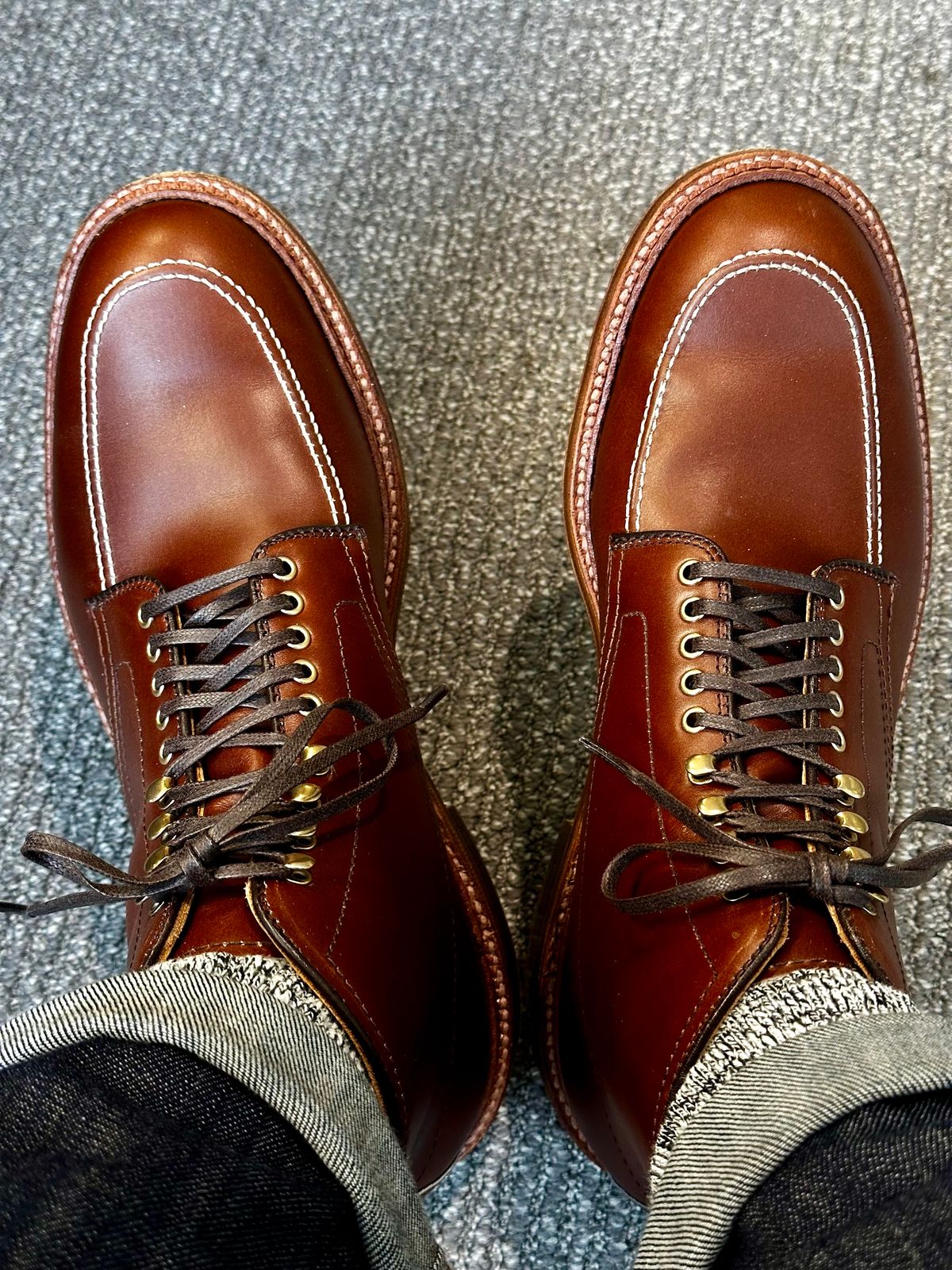 Photo by ACepero on November 9, 2023 of the Alden Indy Boot in Madison Brown Calfskin.