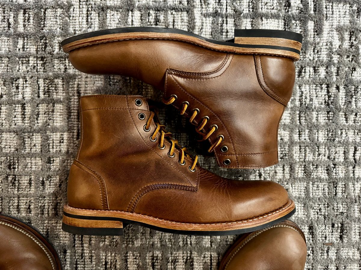 Photo by ACepero on August 27, 2025 of the Oak Street Bootmakers Trench Boot in Horween Natural Chromexcel.