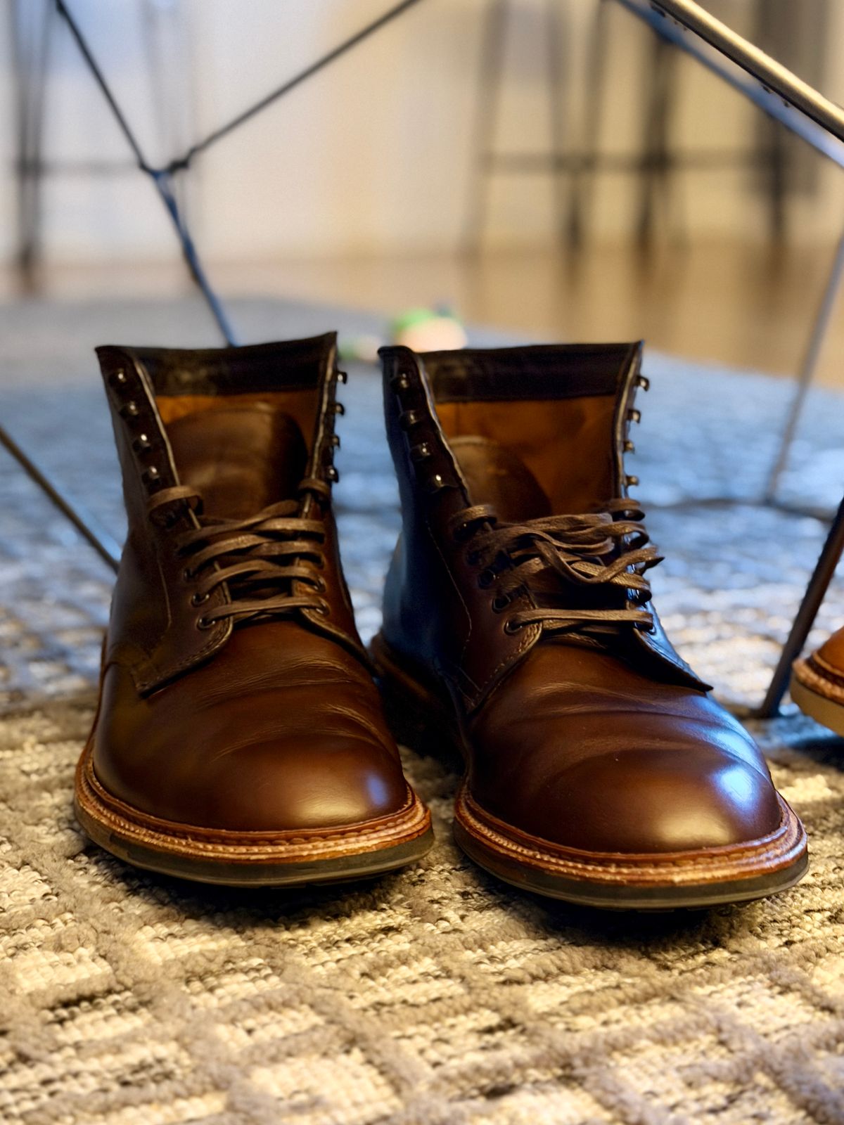 Photo by ACepero on November 16, 2025 of the Alden Plain Toe Boot in Horween Brown Chromexcel.