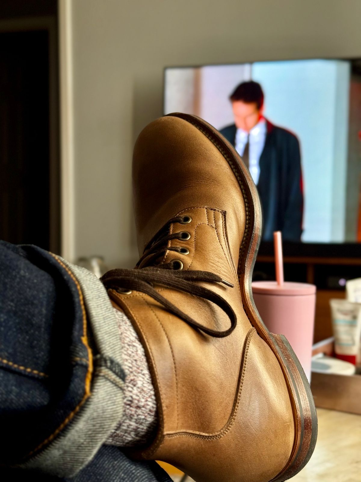 Photo by ACepero on August 27, 2025 of the Viberg Service Boot in Horween Natural Chromexcel.