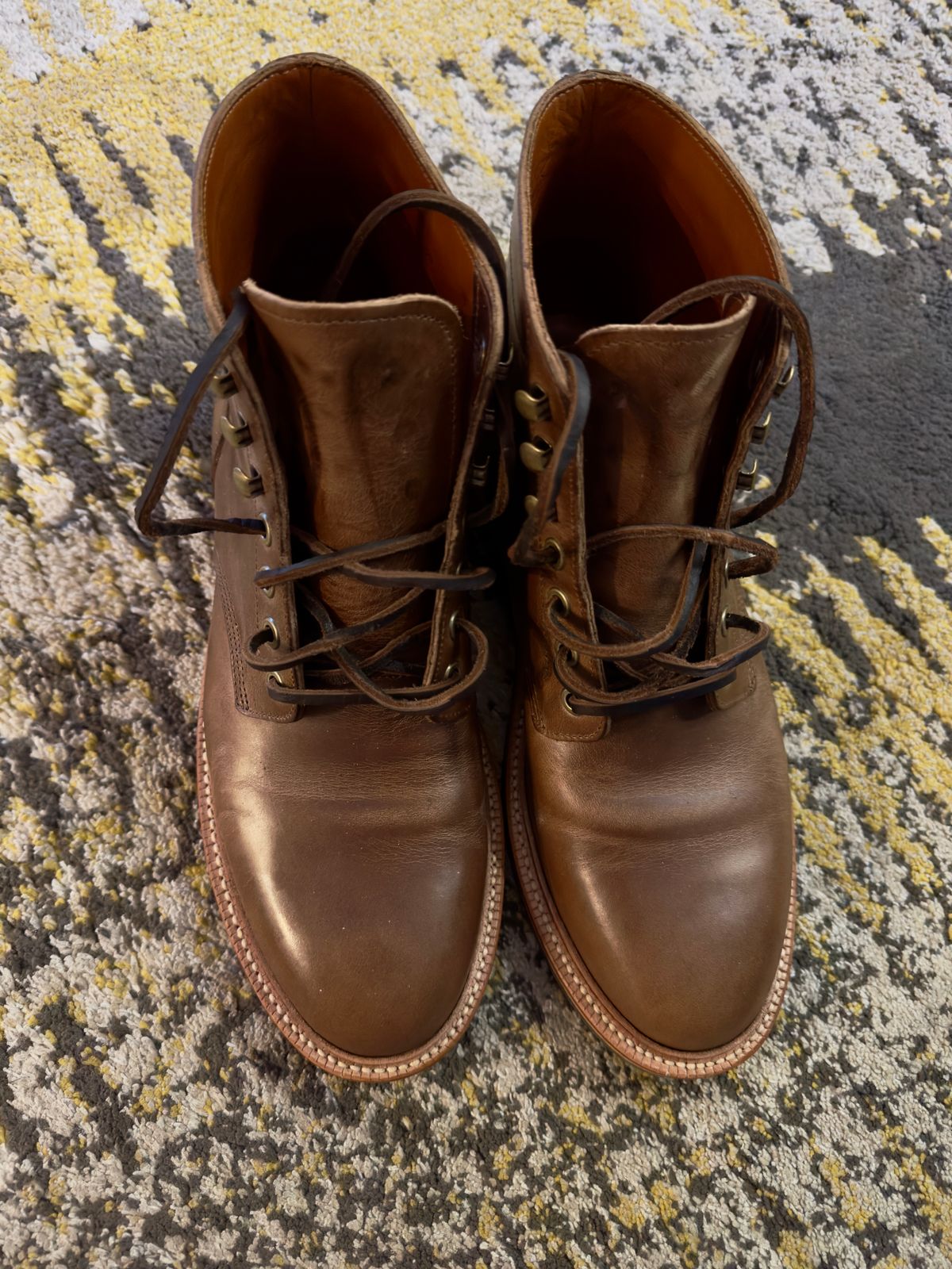 Photo by ACepero on September 19, 2024 of the Grant Stone Diesel Boot in Horween Dune Chromexcel.