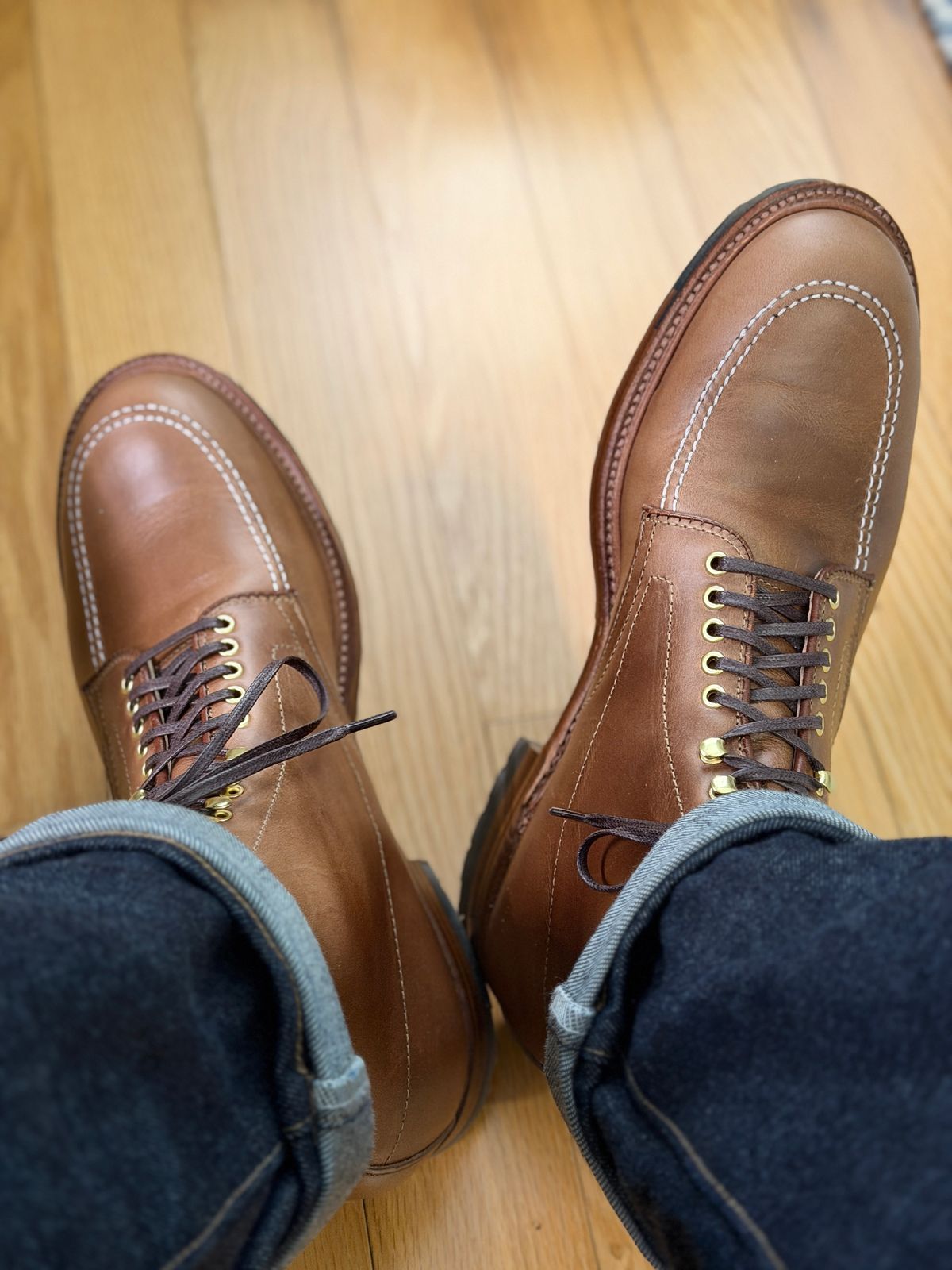 Photo by ACepero on December 8, 2025 of the Alden Indy Boot in Horween Natural Chromexcel.