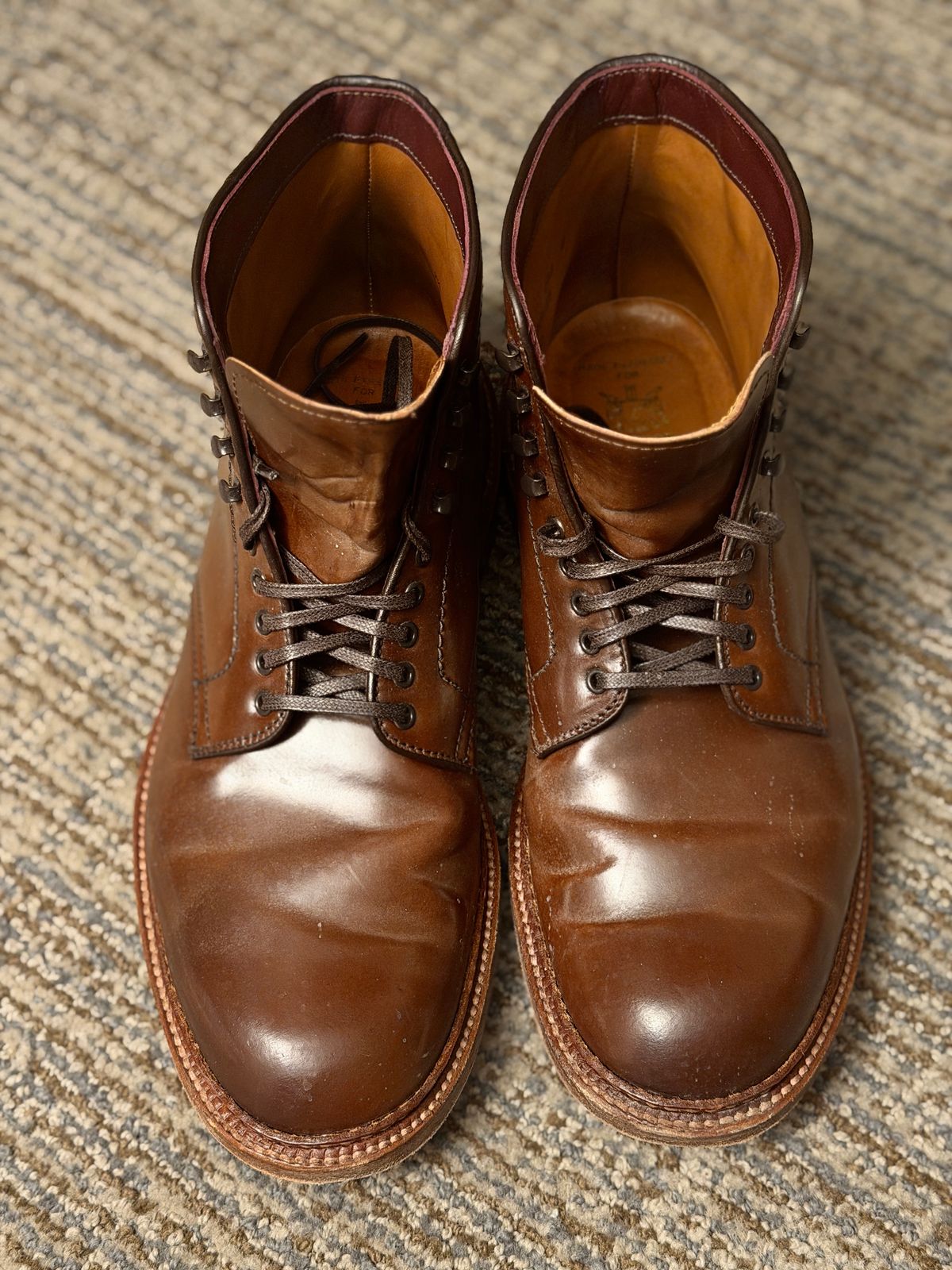 Photo by ACepero on February 7, 2026 of the Alden Plain Toe Boot in Horween Color 4 Shell Cordovan.