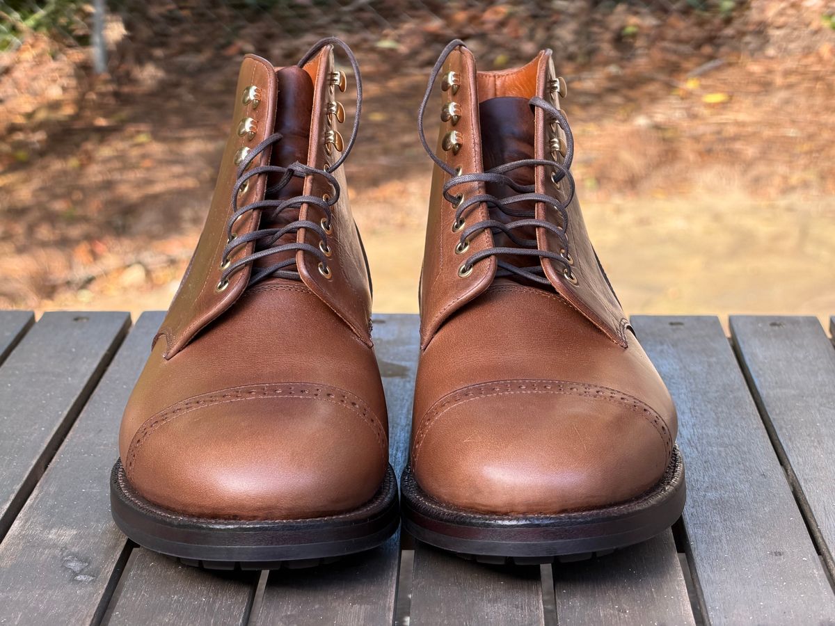 Photo by radboots on October 1, 2025 of the Grant Stone Garrison Boot in Horween Natural Chromexcel.