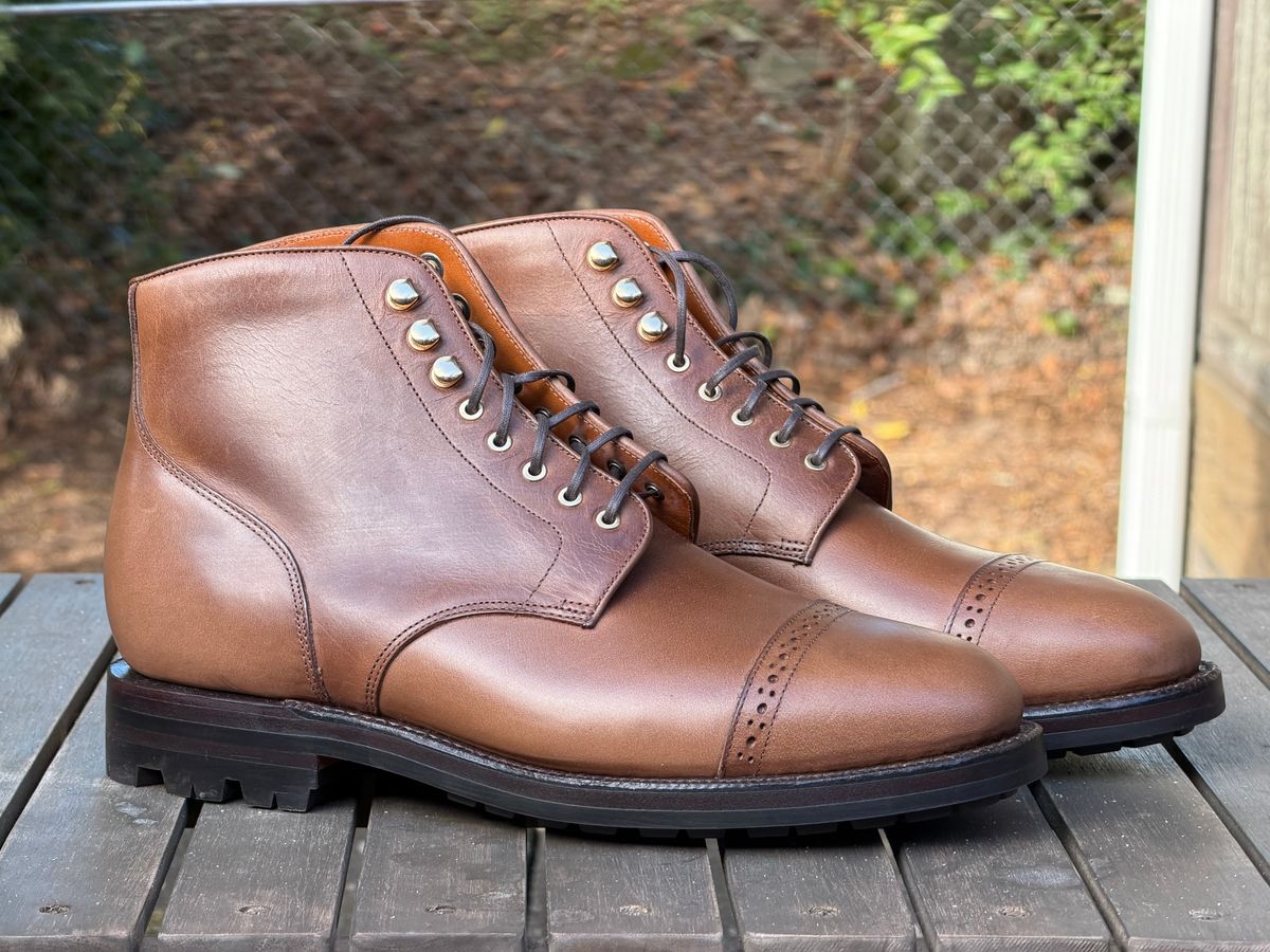 Photo by radboots on October 1, 2025 of the Grant Stone Garrison Boot in Horween Natural Chromexcel.