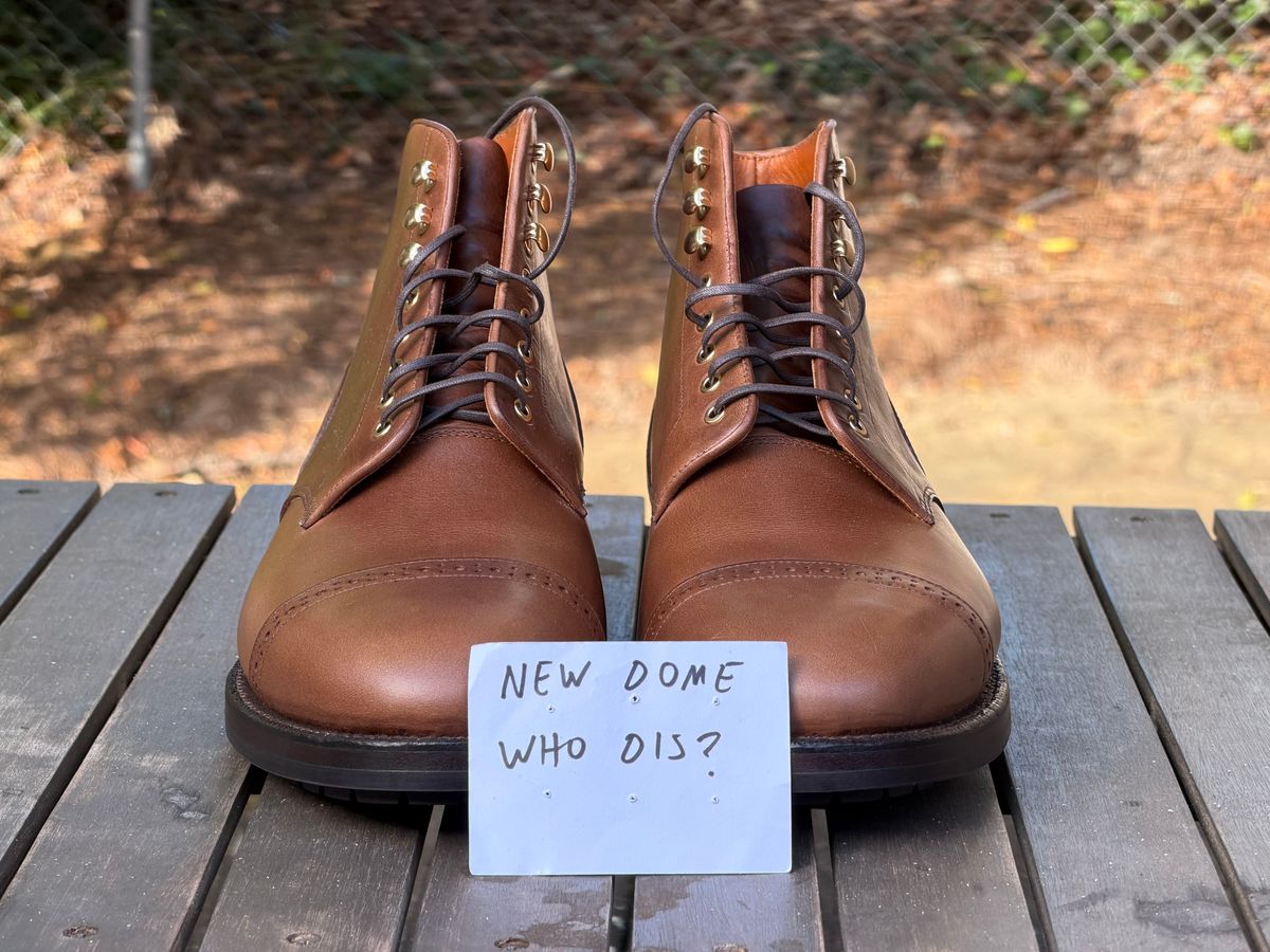 Photo by radboots on October 1, 2025 of the Grant Stone Garrison Boot in Horween Natural Chromexcel.
