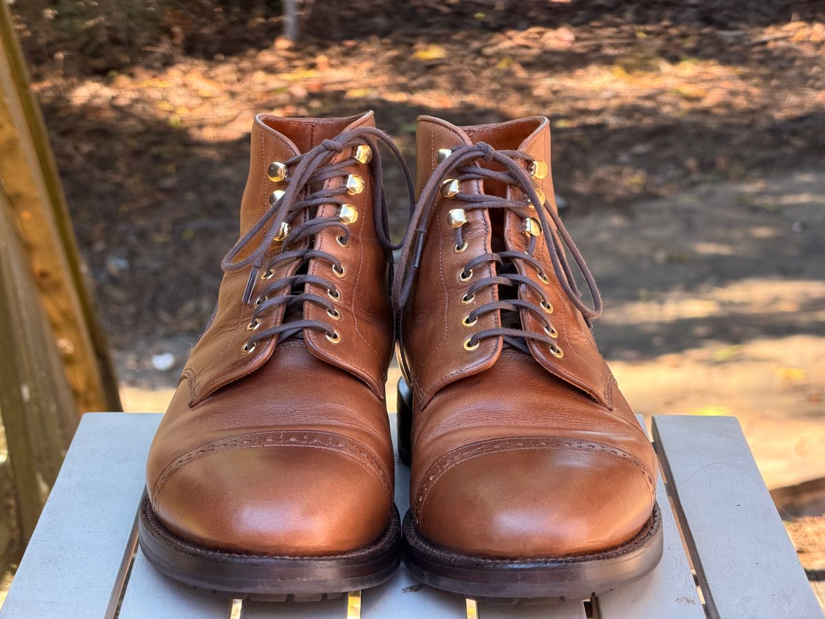 Photo by radboots on November 1, 2025 of the Grant Stone Garrison Boot in Horween Natural Chromexcel.