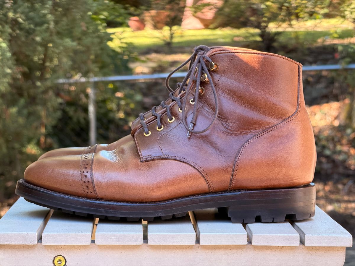 Photo by radboots on November 1, 2025 of the Grant Stone Garrison Boot in Horween Natural Chromexcel.