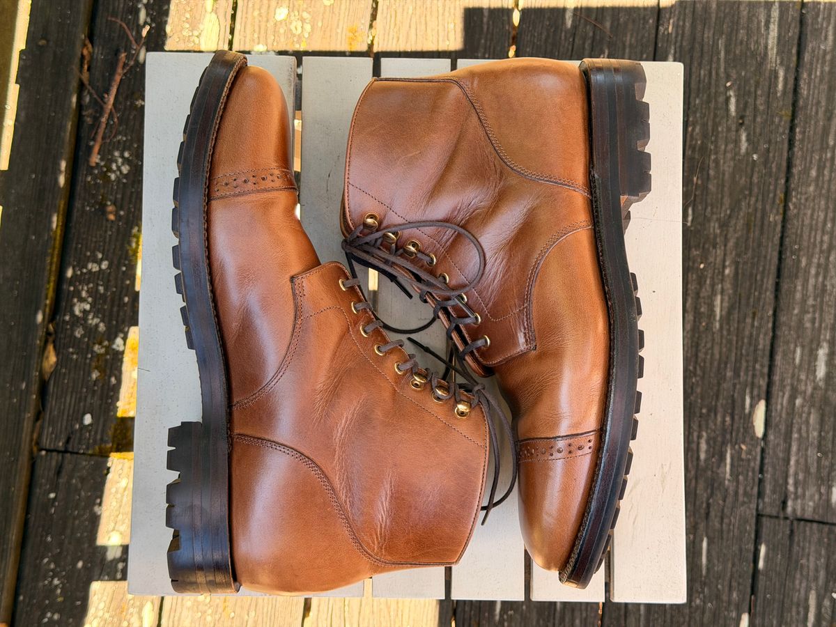 Photo by radboots on November 1, 2025 of the Grant Stone Garrison Boot in Horween Natural Chromexcel.