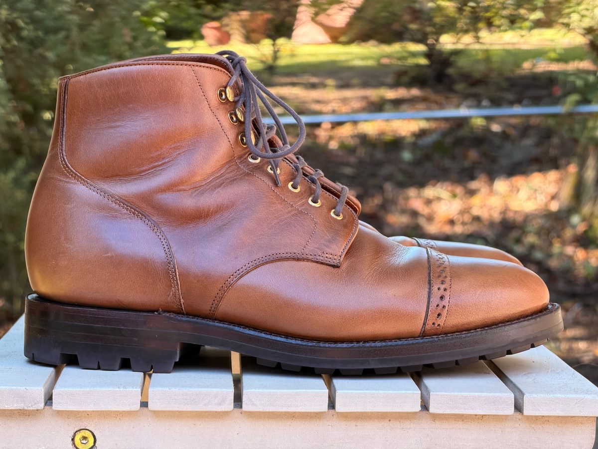 Photo by radboots on November 1, 2025 of the Grant Stone Garrison Boot in Horween Natural Chromexcel.