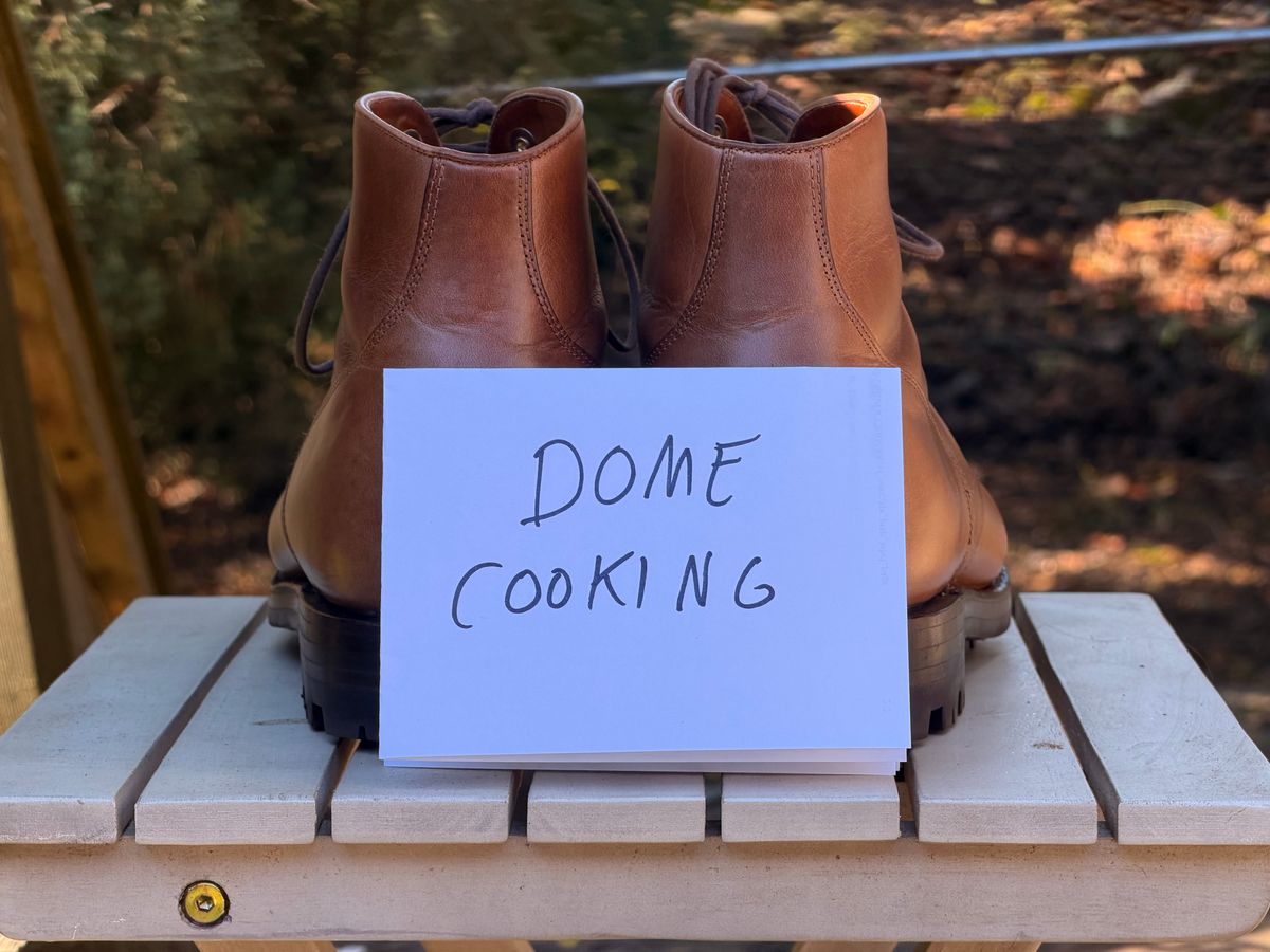 Photo by radboots on November 1, 2025 of the Grant Stone Garrison Boot in Horween Natural Chromexcel.