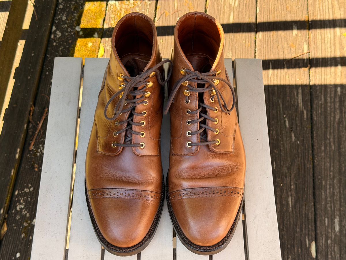 Photo by radboots on November 1, 2025 of the Grant Stone Garrison Boot in Horween Natural Chromexcel.