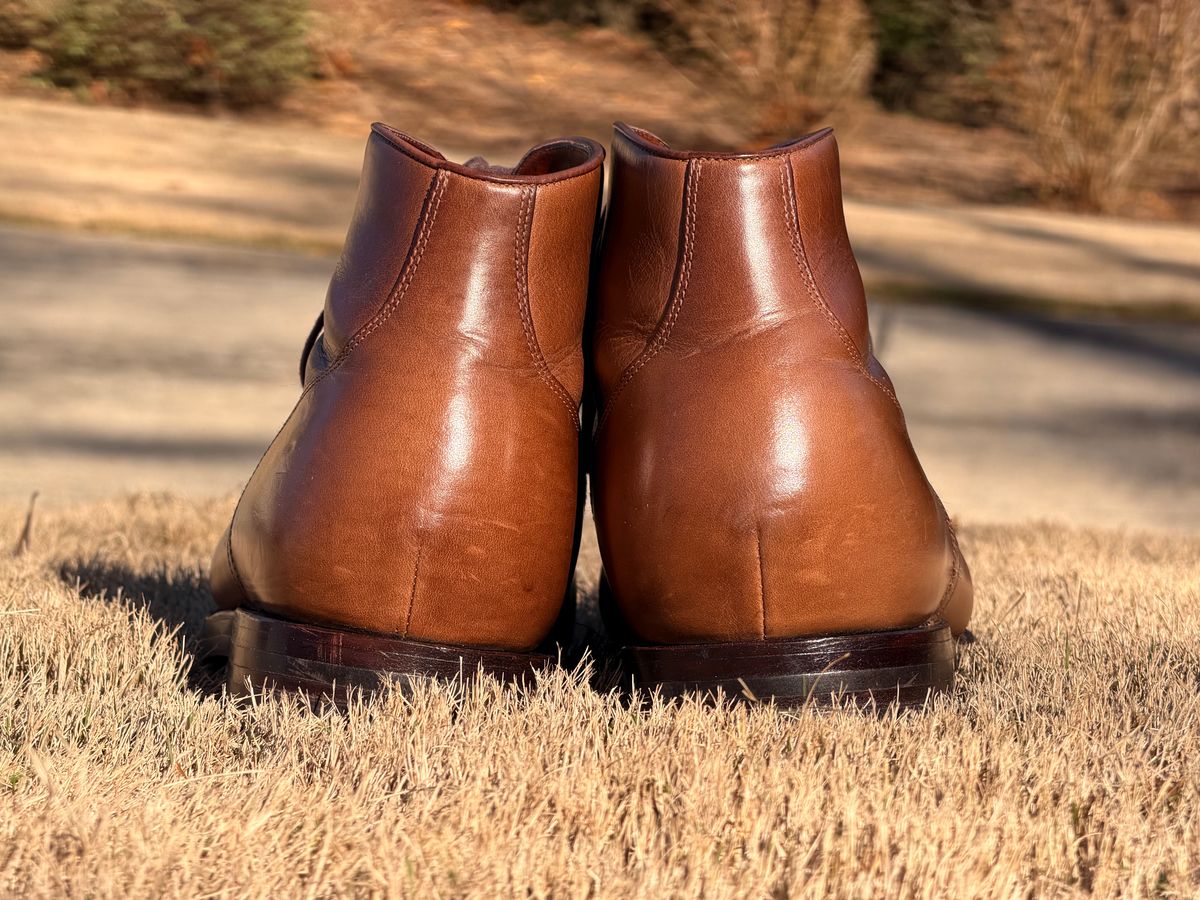 Photo by radboots on January 1, 2026 of the Grant Stone Garrison Boot in Horween Natural Chromexcel.