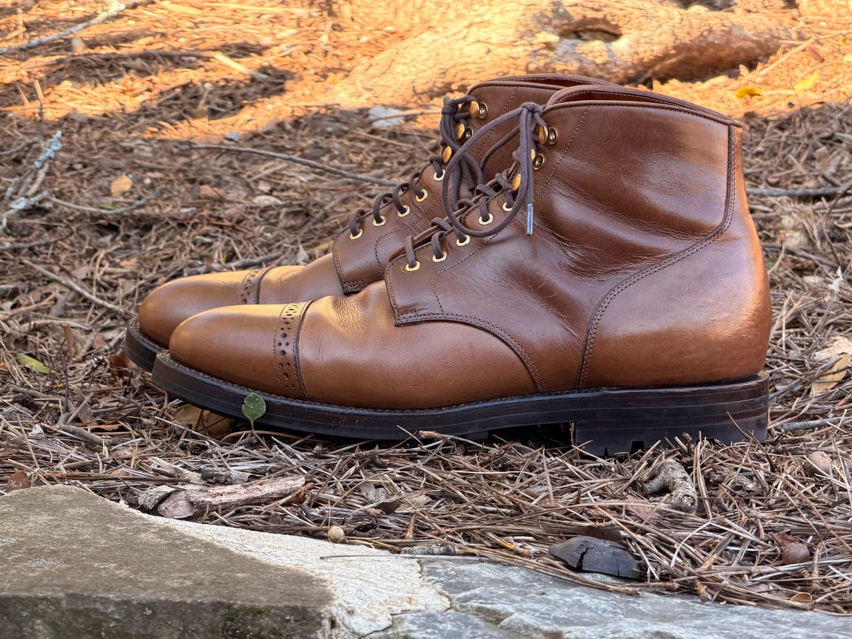 Photo by radboots on February 2, 2026 of the Grant Stone Garrison Boot in Horween Natural Chromexcel.