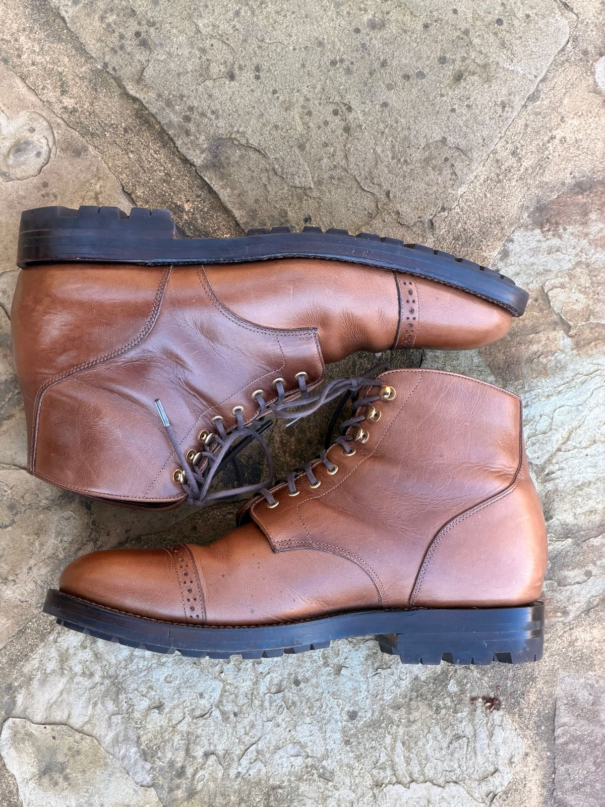 Photo by radboots on February 2, 2026 of the Grant Stone Garrison Boot in Horween Natural Chromexcel.
