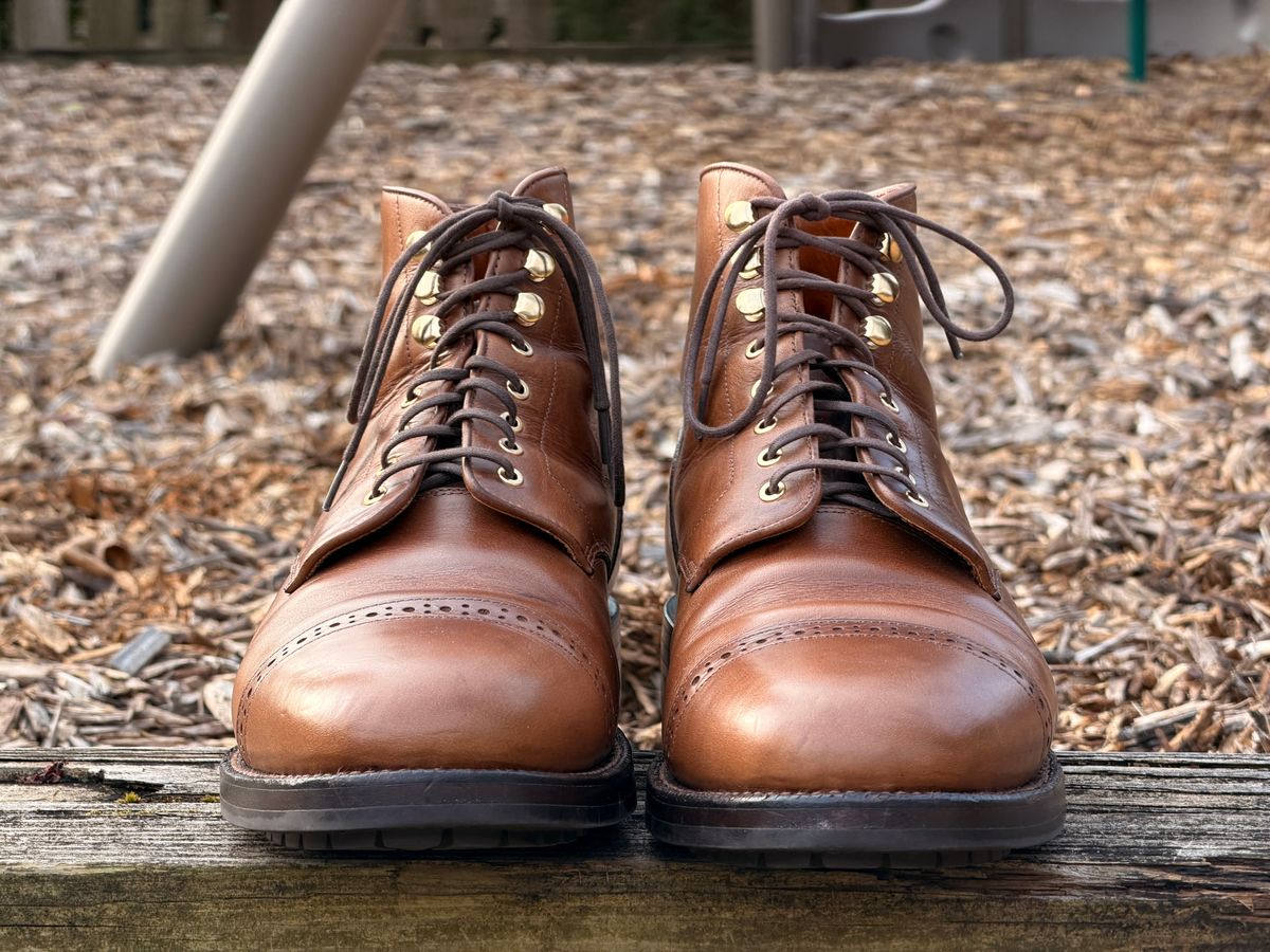 Photo by radboots on March 2, 2026 of the Grant Stone Garrison Boot in Horween Natural Chromexcel.