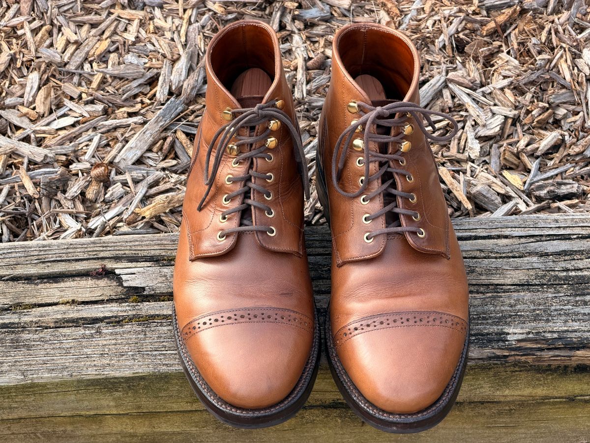 Photo by radboots on March 2, 2026 of the Grant Stone Garrison Boot in Horween Natural Chromexcel.