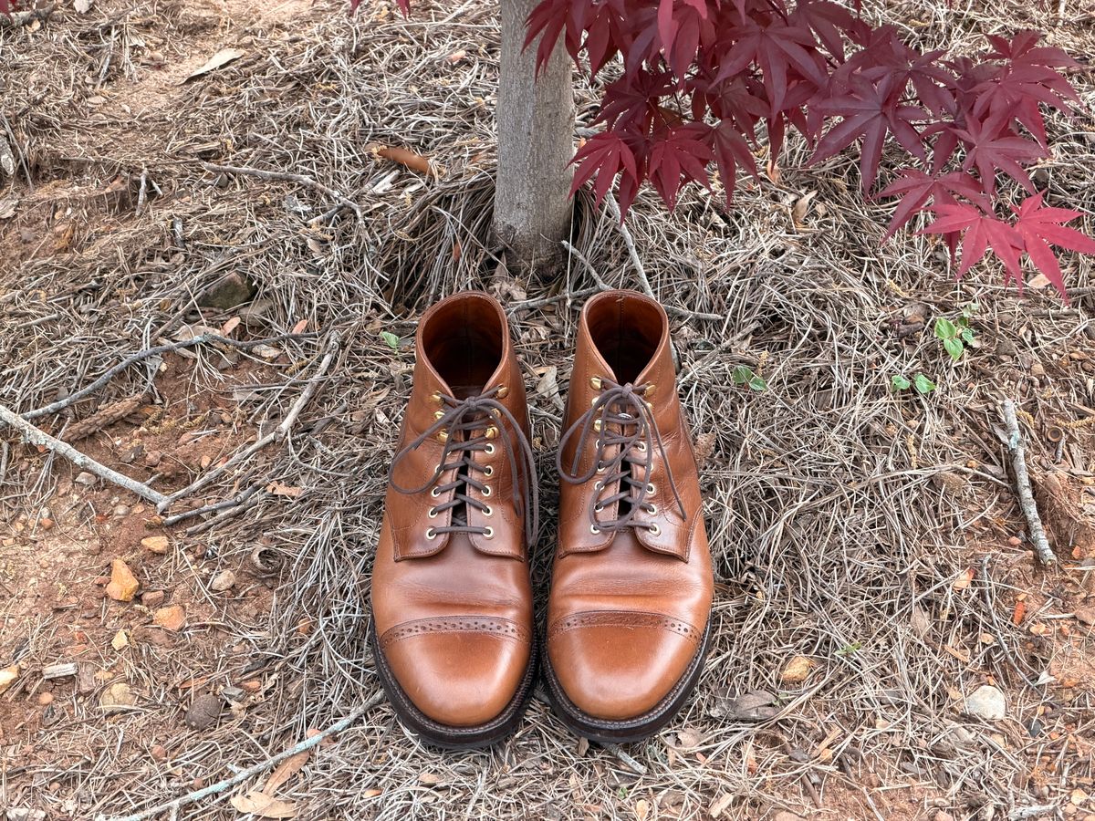 Photo by radboots on April 2, 2026 of the Grant Stone Garrison Boot in Horween Natural Chromexcel.