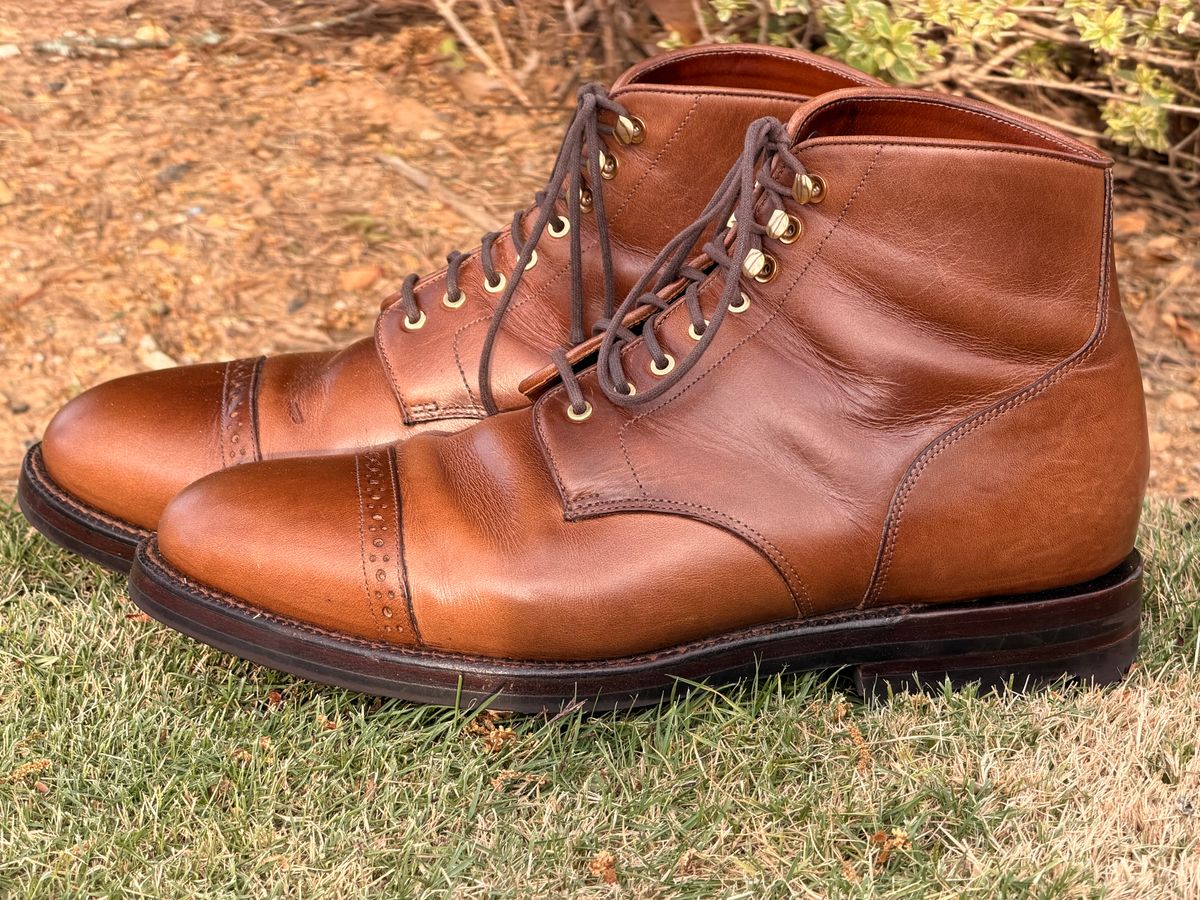 Photo by radboots on April 2, 2026 of the Grant Stone Garrison Boot in Horween Natural Chromexcel.