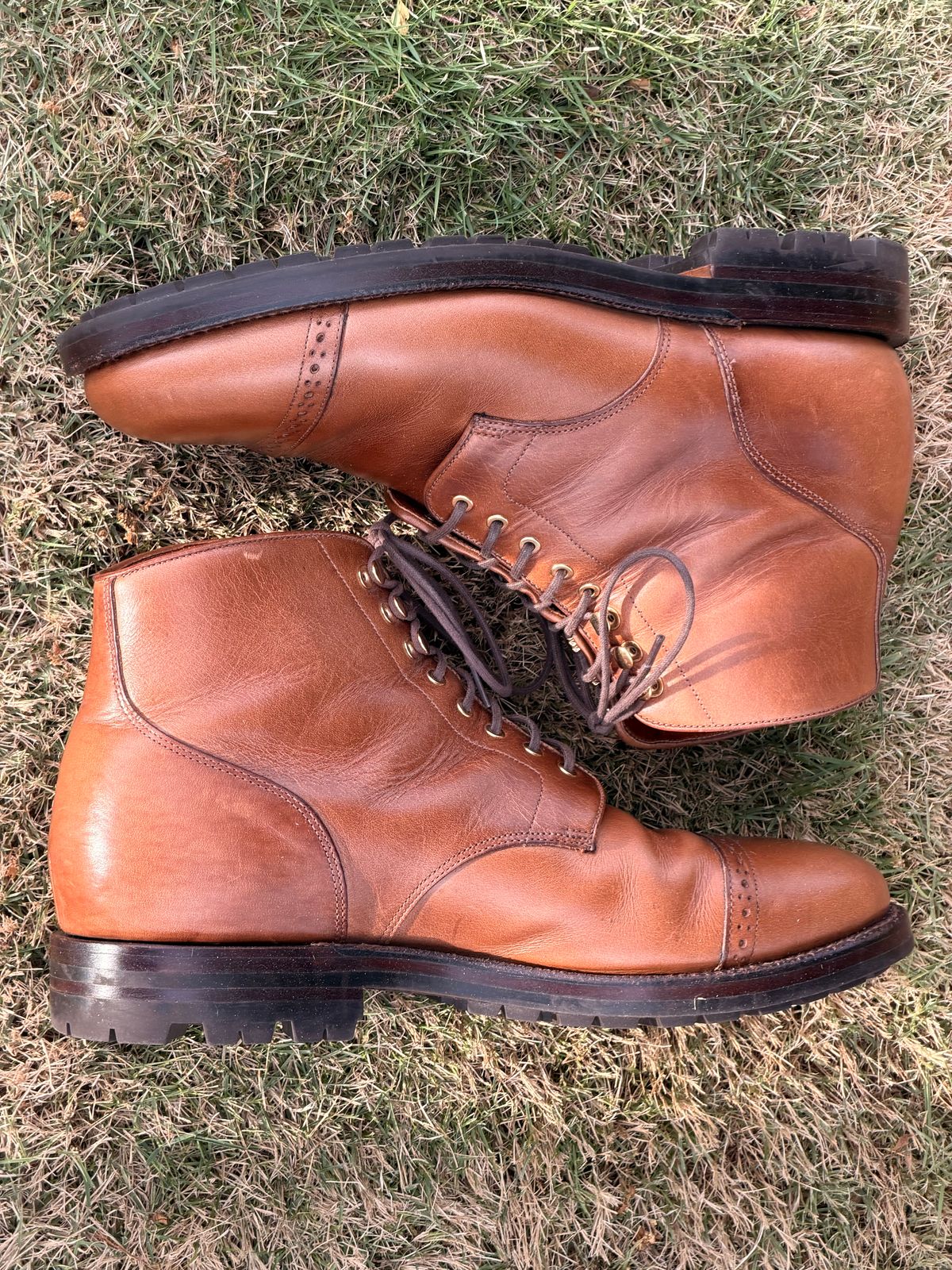 Photo by radboots on April 2, 2026 of the Grant Stone Garrison Boot in Horween Natural Chromexcel.