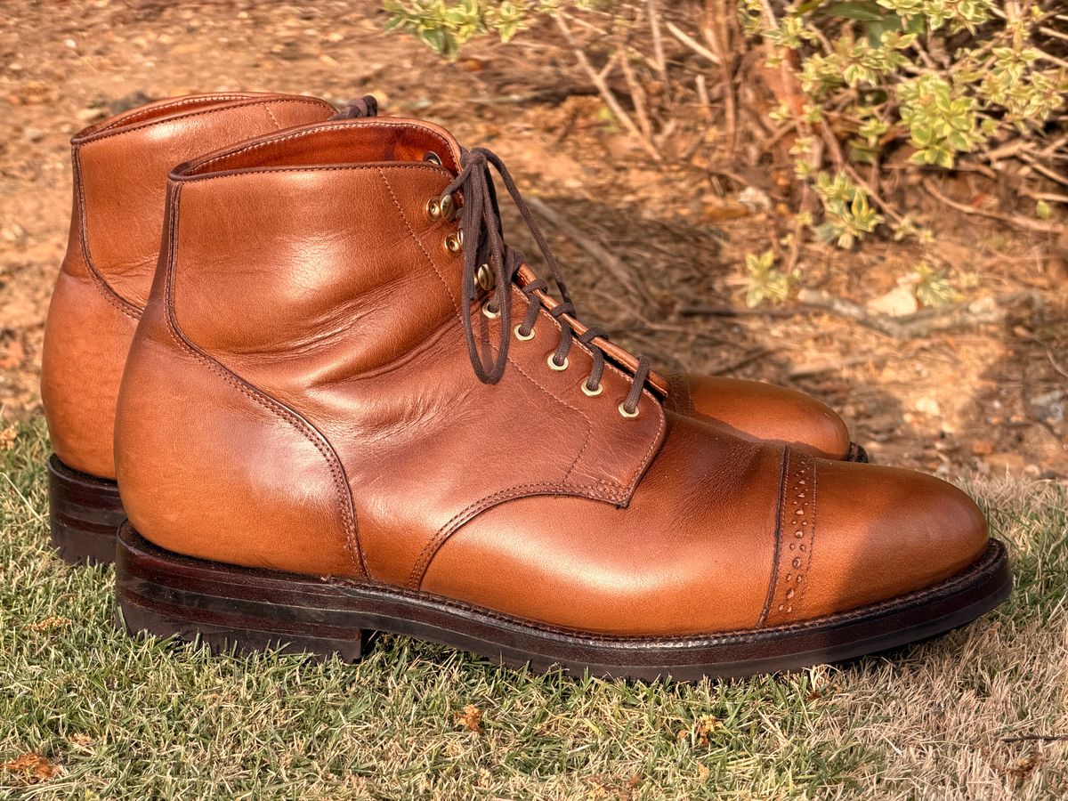Photo by radboots on April 2, 2026 of the Grant Stone Garrison Boot in Horween Natural Chromexcel.