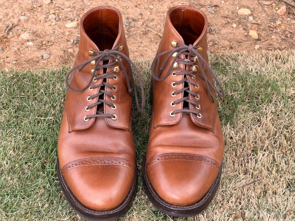 Photo by radboots on April 2, 2026 of the Grant Stone Garrison Boot in Horween Natural Chromexcel.