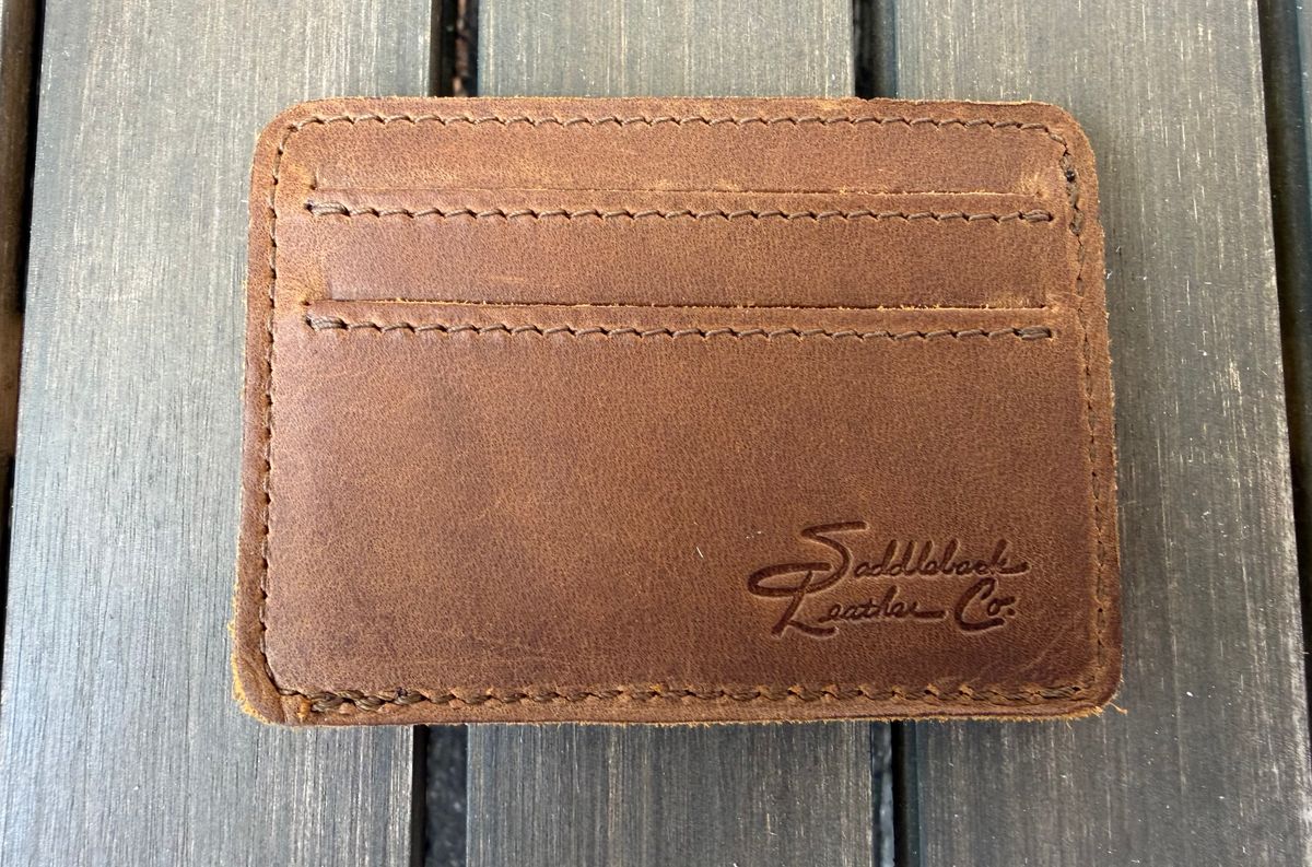 Photo by radboots on October 1, 2025 of the Saddleback Leather Front Pocket ID Wallet in Tobacco.
