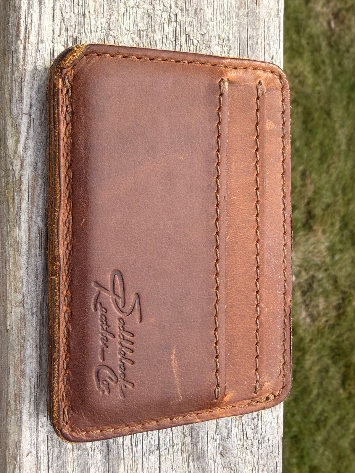Photo by radboots on December 3, 2025 of the Saddleback Leather Front Pocket ID Wallet in Tobacco.