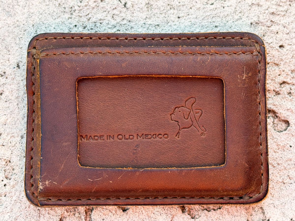 Photo by radboots on January 1, 2026 of the Saddleback Leather Front Pocket ID Wallet in Tobacco.
