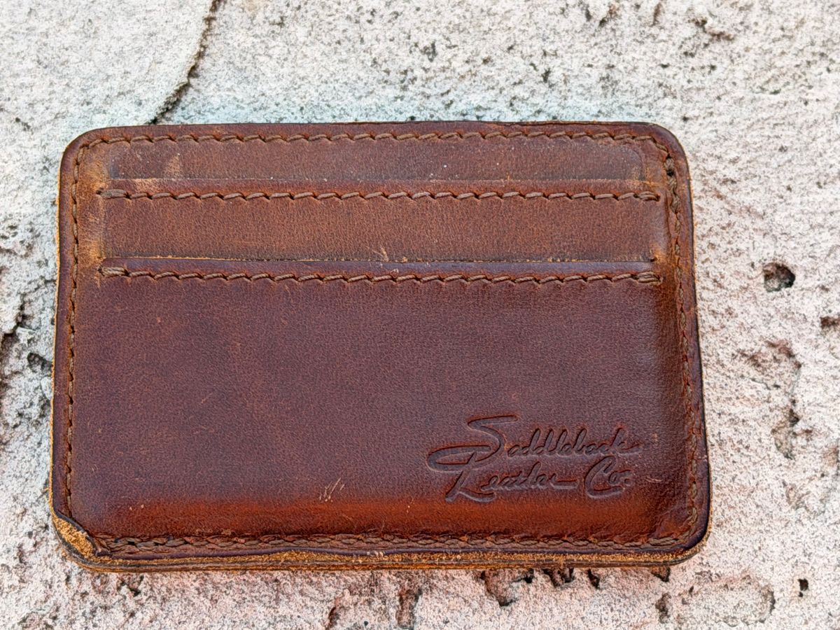 Photo by radboots on January 1, 2026 of the Saddleback Leather Front Pocket ID Wallet in Tobacco.