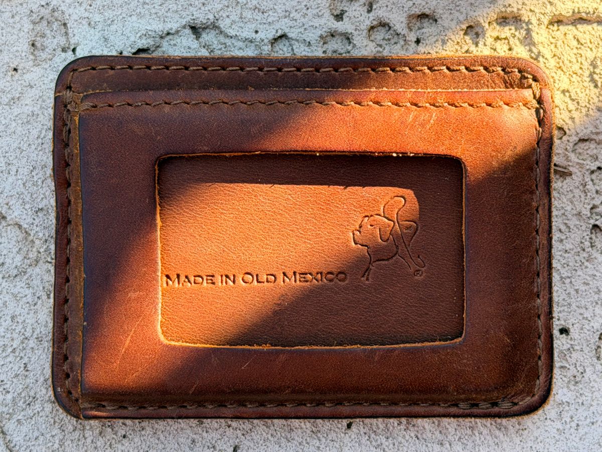 Photo by radboots on January 1, 2026 of the Saddleback Leather Front Pocket ID Wallet in Tobacco.