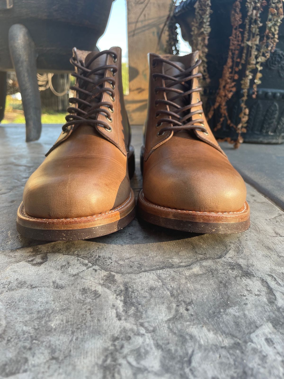 Photo by btstewart on October 1, 2023 of the Oak Street Bootmakers Field Boot in Horween Natural Chromexcel.