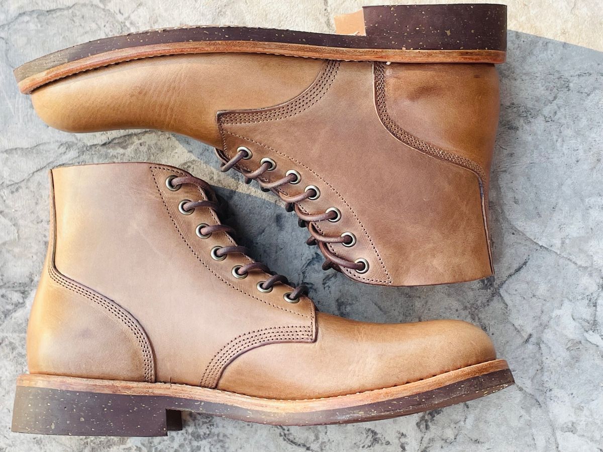 Photo by btstewart on October 1, 2023 of the Oak Street Bootmakers Field Boot in Horween Natural Chromexcel.