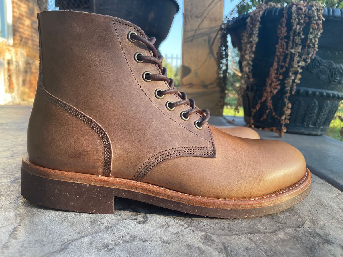 Photo by btstewart on October 1, 2023 of the Oak Street Bootmakers Field Boot in Horween Natural Chromexcel.