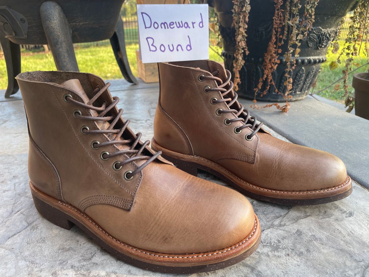 Photo by btstewart on October 1, 2023 of the Oak Street Bootmakers Field Boot in Horween Natural Chromexcel.