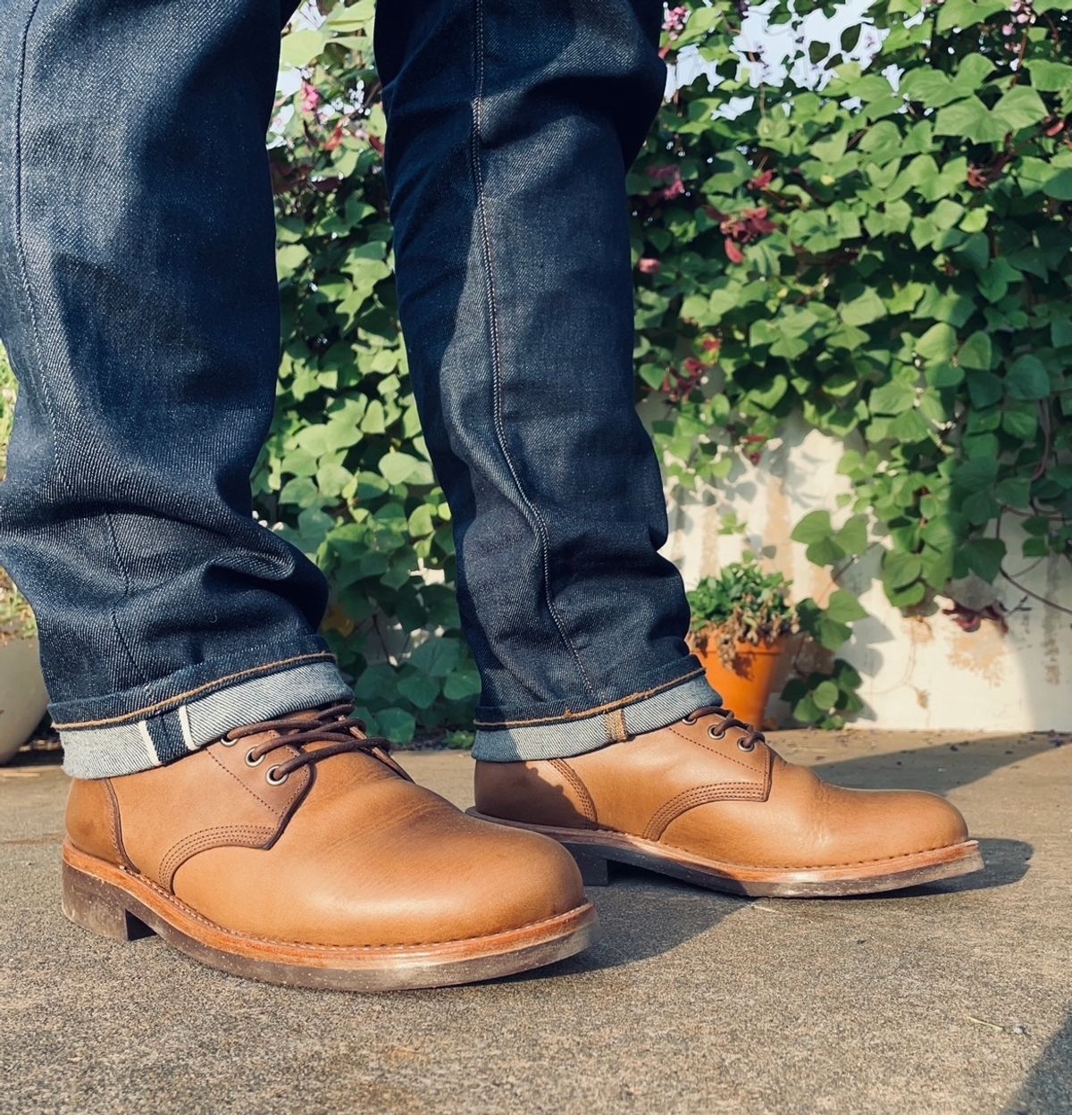 Photo by btstewart on October 1, 2023 of the Oak Street Bootmakers Field Boot in Horween Natural Chromexcel.