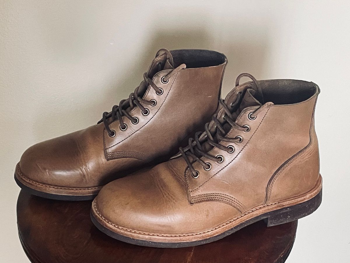 Photo by btstewart on October 15, 2023 of the Oak Street Bootmakers Field Boot in Horween Natural Chromexcel.