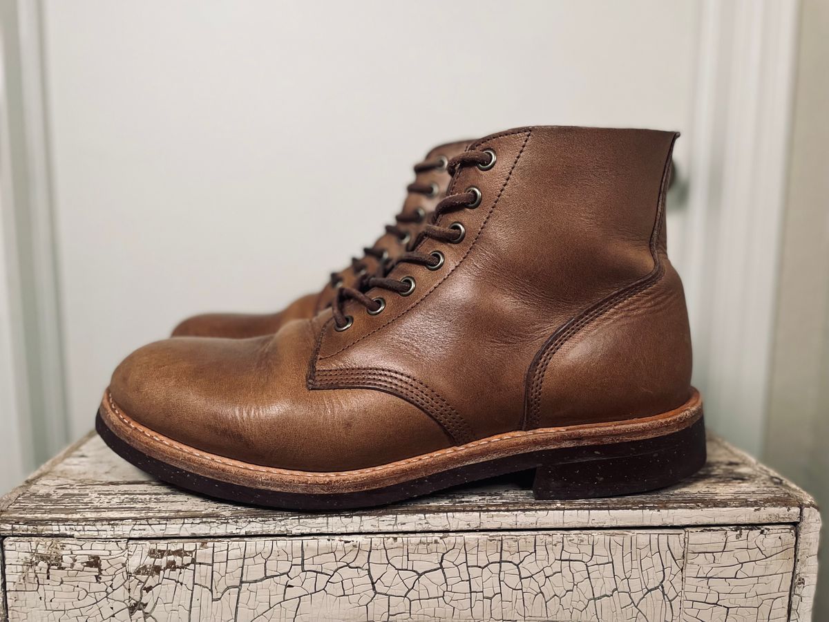 Photo by btstewart on December 2, 2023 of the Oak Street Bootmakers Field Boot in Horween Natural Chromexcel.