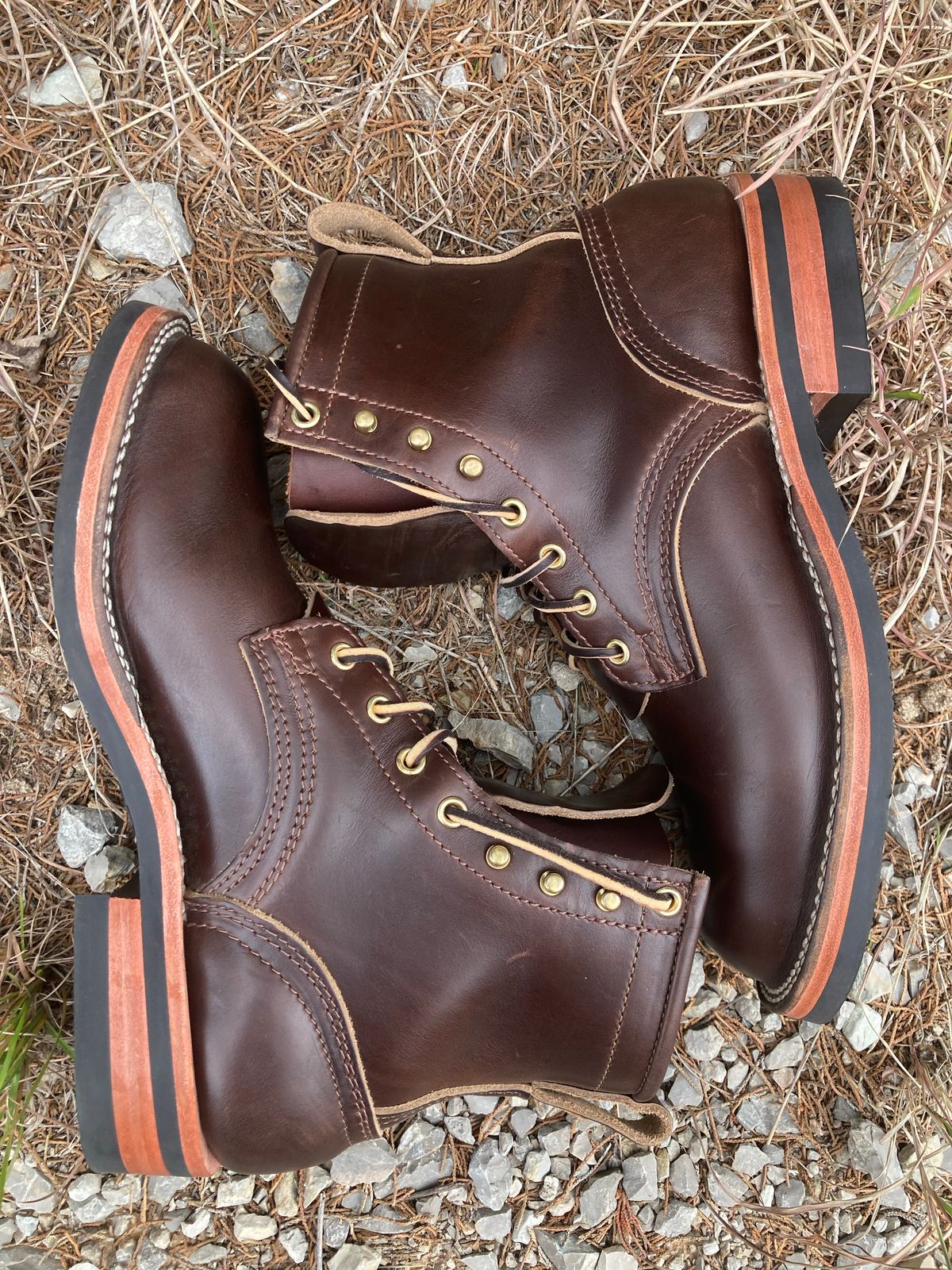 Photo by btstewart on November 3, 2022 of the Nicks Falcon in Horween Brown Chromexcel.